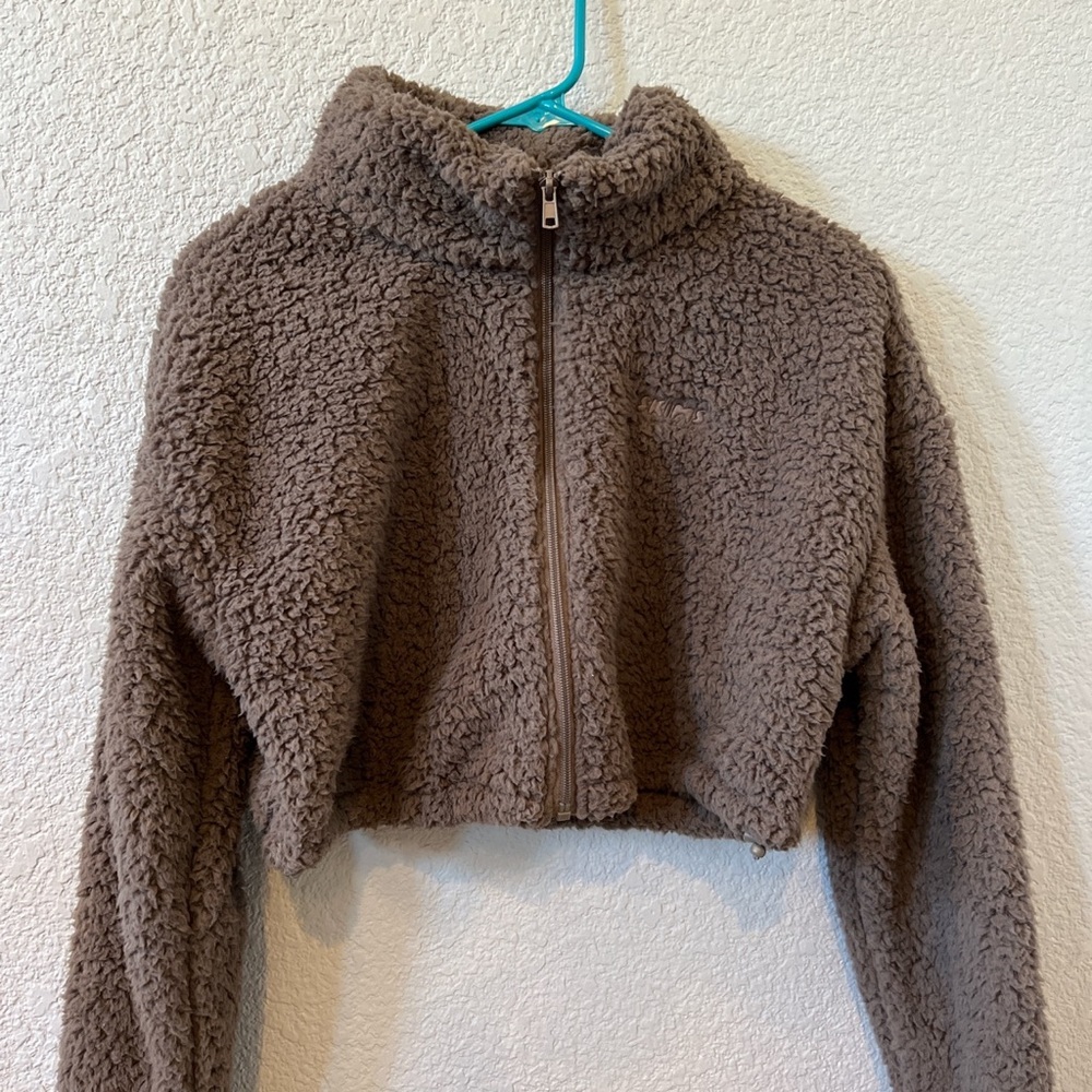 Skims Teddy Zip Crop Jacket Amethyst!